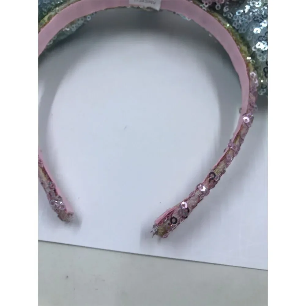 Disney Parks Unicorn Minnie Mouse Ears Headband-pastel Sequin Bow Horn